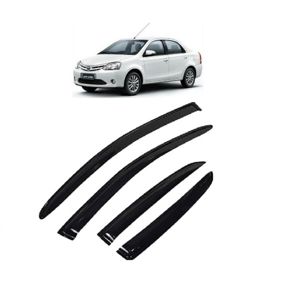 Rain Wind Door Visor Non Breakable Deflector Compatible with Etios